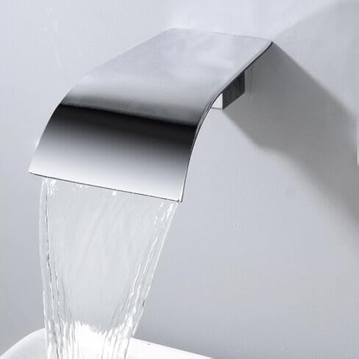 Bec de robinet de baignoire, pulvérisateur de robinet cascade à haut débit, robinet d'évier de navire, bec cascade de salle de bain, bec de douche de rechange attachmen, chrome
