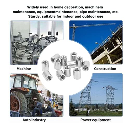 50-teiliges Rundes Verbindungsmutter-Set M5 X 0,8 8 L10 Mm Innengewinde, Rostfreies Verbindungsmutter-Set, Rundes Kupplungsmutter-Sortiment Für Rohrleitungen