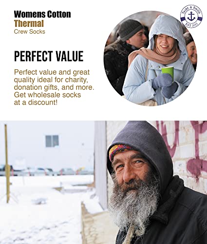 Yacht & Smith 12 Pairs Thermal Boot Crew And Tube Socks, Unisex Bulk Cold Resistant Weather Socks3