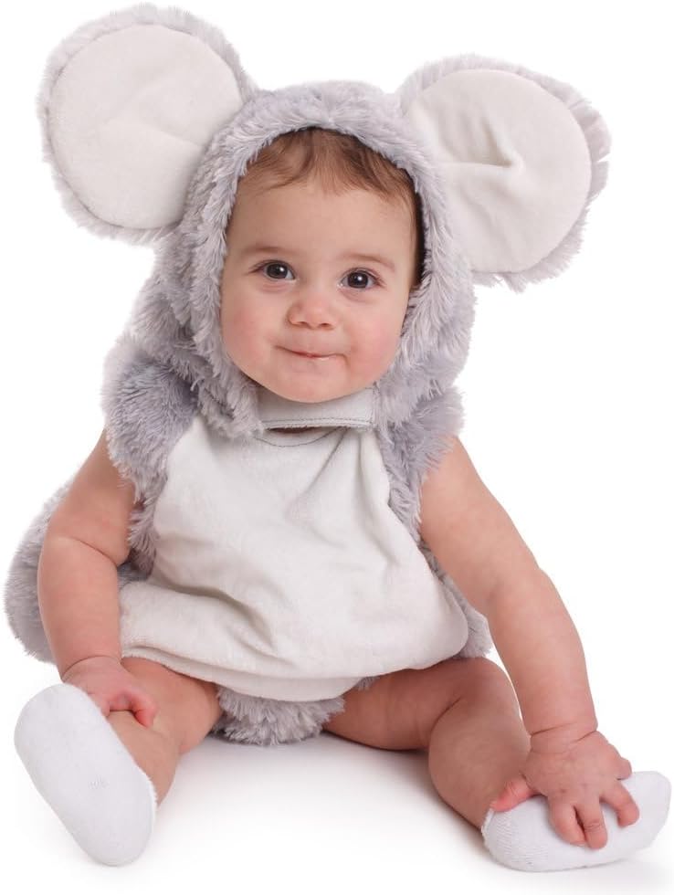 Dress Up America Baby Mouse Costume For Toddlers - Adorable Squeaky Mouse Outfit For Halloween And Year Round Dress-Up 6-12 mo