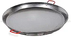 Garcima La Ideal La Ideal_Panela Paella de aço polido, 30 cm, 30 cm, prata/vermelha