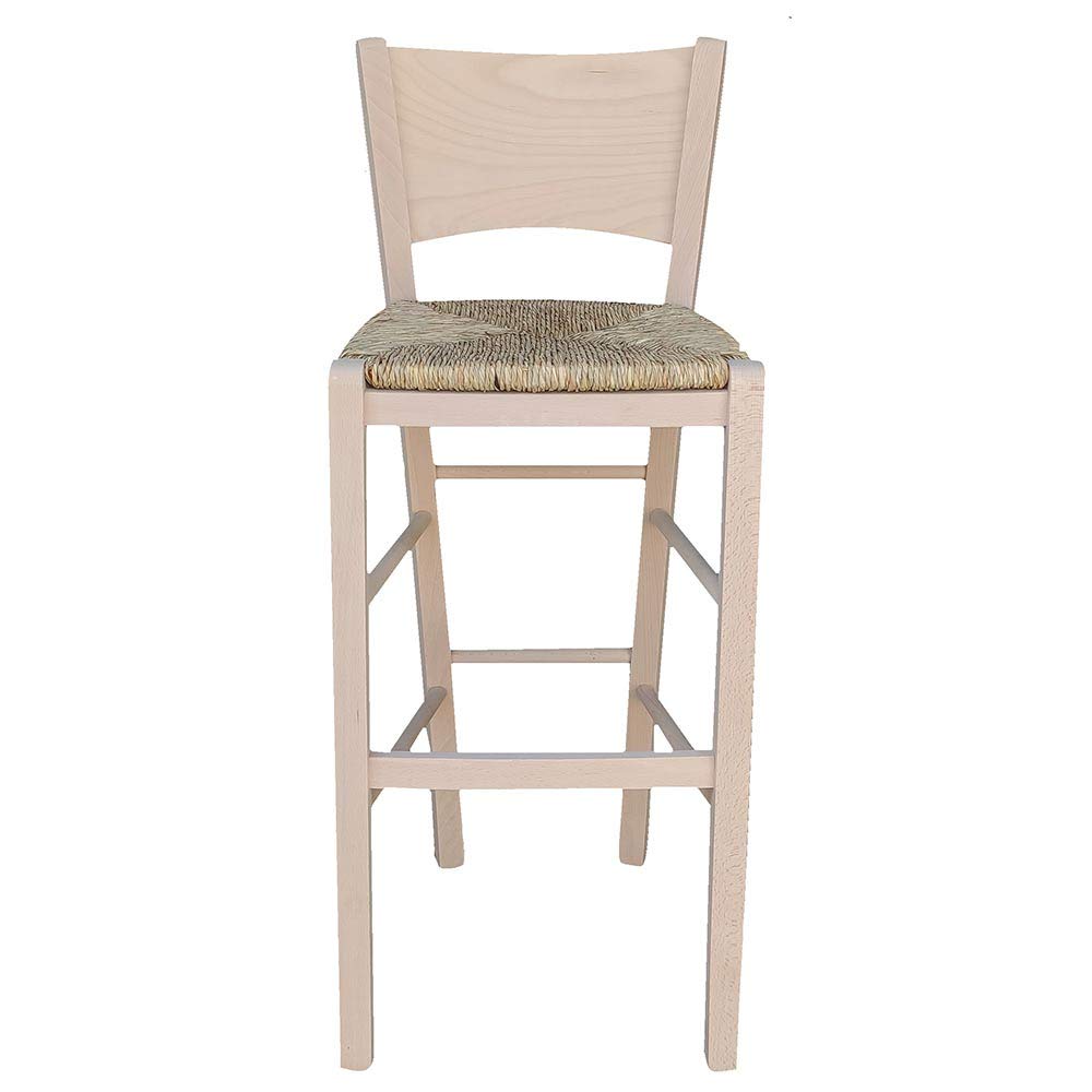 Pub Ristorante Sedia In Legno Massello Con Seduta In Paglia