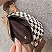 Checkered Crossbody Bag for Women - Fashion Plaid Fanny Pack Bum Bag with Adjustable Strap, Spacious Nylon Purse for Daily Use & Travel