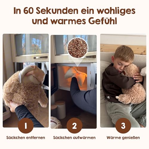 Edubini Gewichtskuscheltier für Kinder [EXTRA SCHWER] - Faultier Kuscheltier als Einschlafhilfe bei Reizüberflutung (inkl. 800g WÄRMEKISSEN) - Plüschtier, Wärmetier, Weighted Stuffed Animal