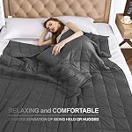 Maple Down Weighted Blanket for Adult 25 lbs Heavy Blanket, King Size,7-Layer Cooling Weighted Blanket, 100% Cotton with Glass Beads, Body Weight Between 230lbs - 250 lbs (Light Gray)