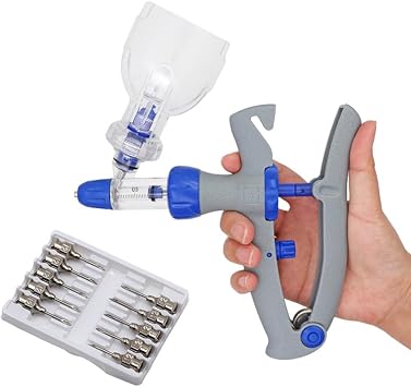 1/2/5ml Automatic Veterinary Continuous Syringe Adjustable with Bottle Animal Injection Vaccine for livestock Pig Cattle Sheep