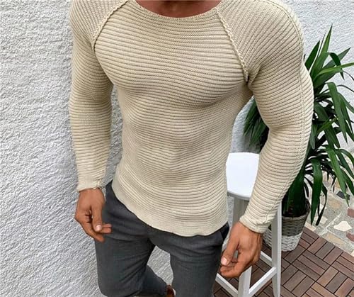 Spring Men Slim Solid Mock Neck Long Sleeve Warm Sweater T-Shirt Blouse Pullover Long Sleeve Top4