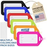 Mifflin-USA Luggage Tags (Assorted, 6 PK), Bag Tag for Baggage, Suitcase Tags Bulk