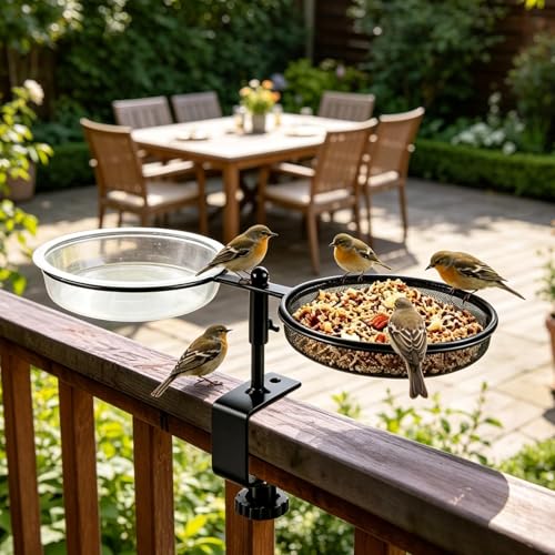 Mangeoire extérieur oiseaux anti-humidité pour terrasse et porche
