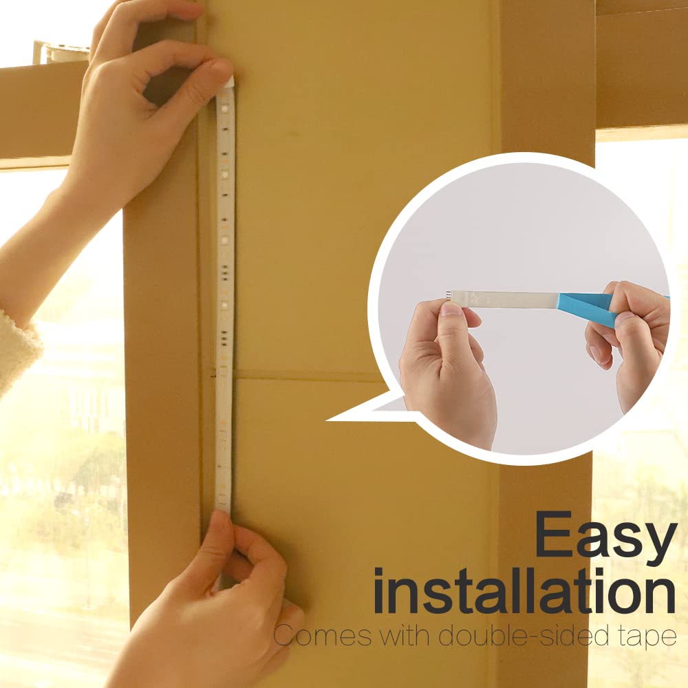Striscia luminosa a LED dimmerabile da 5 m, timer intelligente compatibile con HomeKit Echo e Siri Voice Control 5050+2835 chip LED per domotica