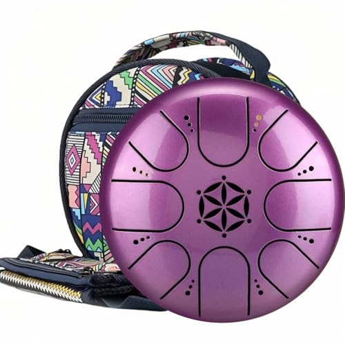 Tambour à langue 8 tons en acier violet vibrant pour la relaxation