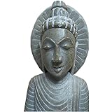 Schwarz Speckstein Buddha-Statue 364