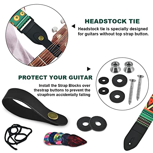 DIKEBAO Sangle de guitare réglable en coton 80-137 cm + collier de guitare + 2 broches de sangle de guitare + capodastre + 5 médiators pour guitare électrique, guitare folk basse - Les Beatles, Paul McCartney, John Lennon, RIngo Starr, George Harrison DIKEBAO Sangle de guitare réglable en coton 80-137 cm + collier de guitare + 2 broches de sangle de guitare + capodastre + 5 médiators pour guitare électrique, guitare folk basse – Image 5