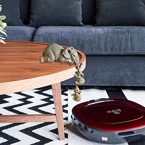 Ttyu Cute Elephant Decor Statue -Mother And Two Babies Hanging Ornament Figurines For Table, Hand-Painted Collection Animal Resin Sculpture For Living Room, Bedroom Home Decor, 3.94X1.97X3.94 Inches #TOP3