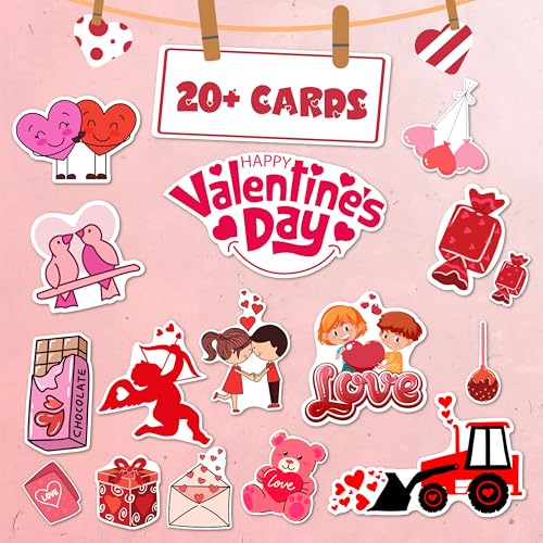 Image of Valentine's Day Baby Photography Props Kit - 20+ Romantic Photo Booth Props and Decorations for Valentine's Party, Baby Photoshoot, Anniversary, and More
