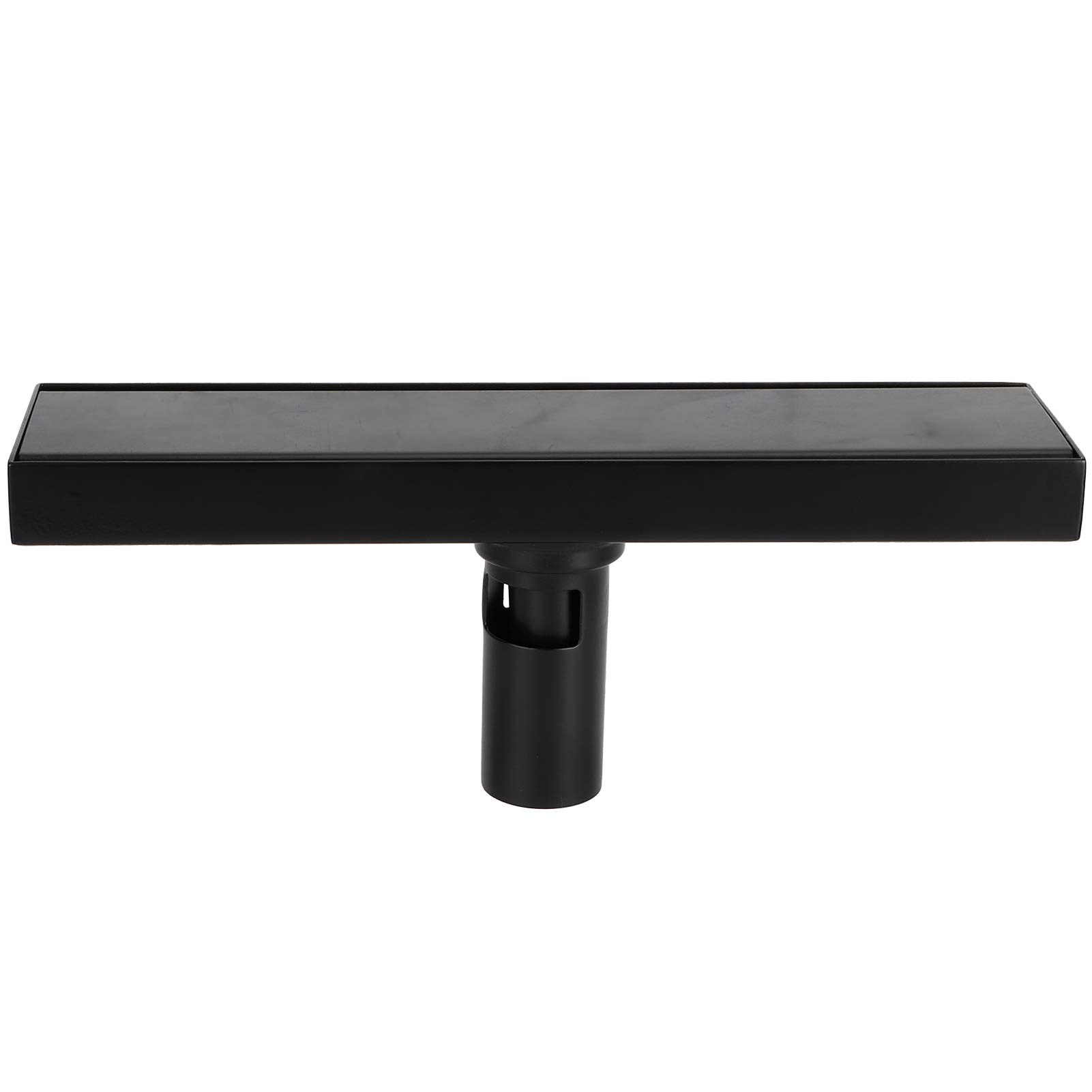 Desagüe de Ducha Lineal, Desagüe de Piso de Ducha Negro Mate de Acero Inoxidable 304, Diseño Rectangular para Baño, Balcón y Hotel