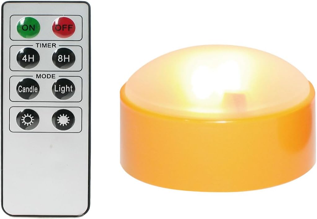 Battery Operated LED Pumpkin Light with Remote and Timer Bright Realistic Flickering Decorative Plastic Flameless Electric Candle for Jack-O-Lantern Pumpkin Decor Halloween Party Holiday Decorations - Amazon product rated Grade A