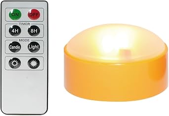 Battery Operated LED Pumpkin Light with Remote and Timer Bright Realistic Flickering Decorative Plastic Flameless Electric Candle for Jack-O-Lantern Pumpkin Decor Halloween Party Holiday Decorations