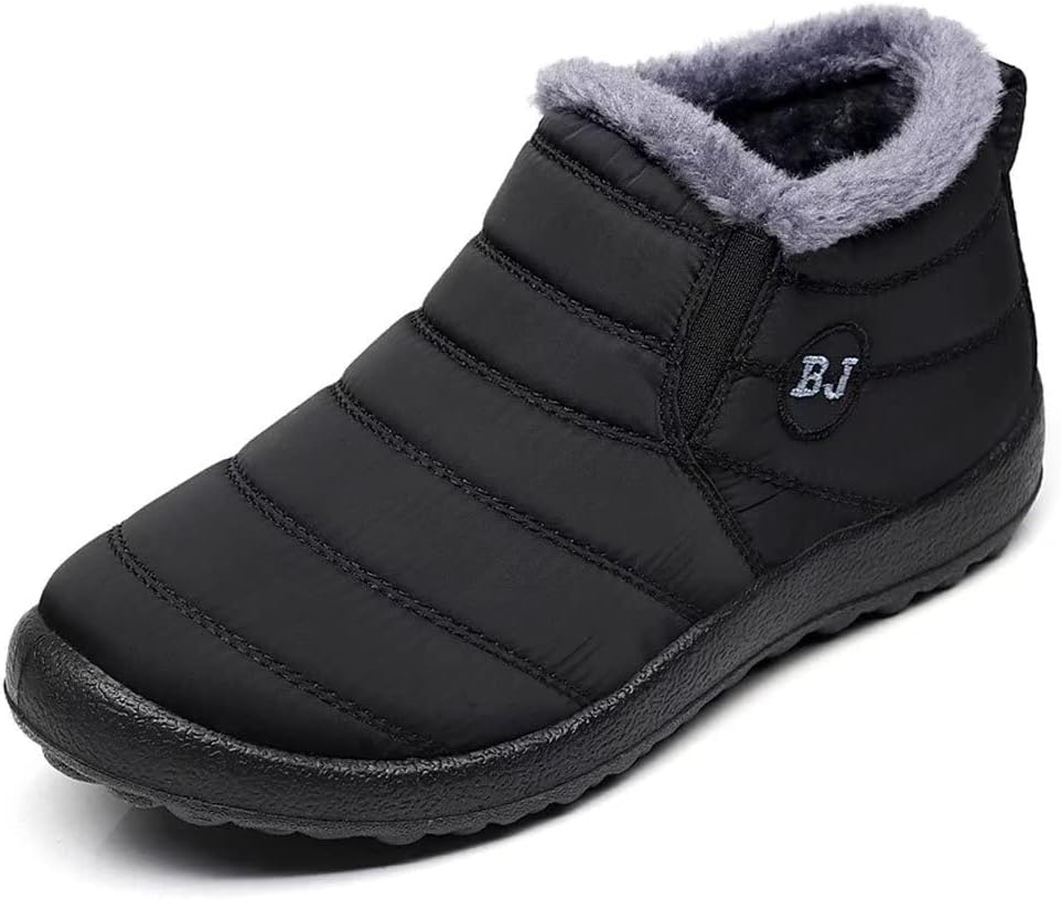 Stunner Snow Boots for Women Winter Ankle Boots Warm Fur Lined Ankle Booties Waterproof Comfortable Outdoor Slip On Winter Shoes Booties