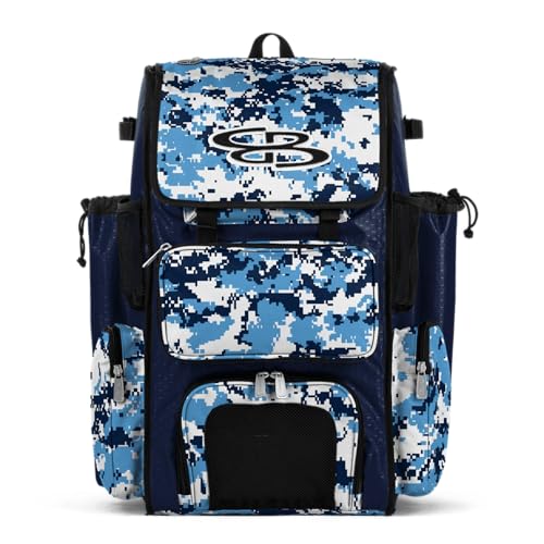 Boombah Superpack Bat Pack - Backpack Version (no wheels) - BPSPCMC23 Digital Camo Navy/Columbia