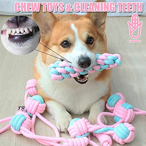 Speedy Panther 7Pcs Dog Rope Toys for Small Dogs, Puppy Rope Toys From 8 Weeks Small Dog, Puppy Chew Toys Natural Cotton Dog Tug Toys Puppy Teething Toys for Puppys Small Mediuem Dogs - 4