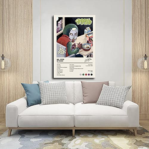 Tobiang Isvgxsz Mf Doom Poster Mm...food Music Album Cover Signed Limited Edition Poster Canvas Poster Wall Art Decor Print Picture Paintings For Living Room Bedroom Decoration Unframe: 16X24Inch(40X60Cm) #TOP4