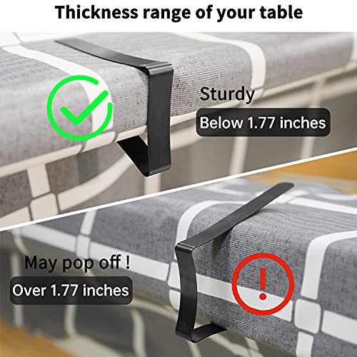 Tripole 16 Pack Tablecloth Clips For Outdoor Tables Stainless Steel Picnic Table Clips For Tablecloth Metal Table Cover Clips Table Skirt Clips Clamps For Picnic Camping Patio Wedding Party, Dark Grey #TOP2