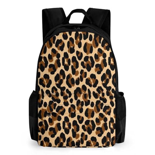 Backpack for Women Men, Cheetah Leopard Print Reusable Lightweight Daypack for Commuting, Travel, Funny Breathable Shoulder Bag