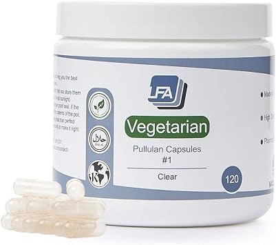 Empty Capsules Size 1 - Vegan Pullulan - 120 Count Vegetarian Capsules Empty - Joined Fillable 1 Vegetable Pill Capsules - Veggie Caps for DIY Vitamin Capsule Filling Kit - Halal Kosher Tapioca