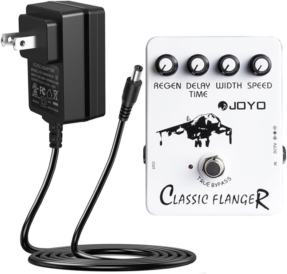 JOYO Classic Flanger Effect Pedal JF-07 with DC 9V 500mA Pedal Power Adapter
