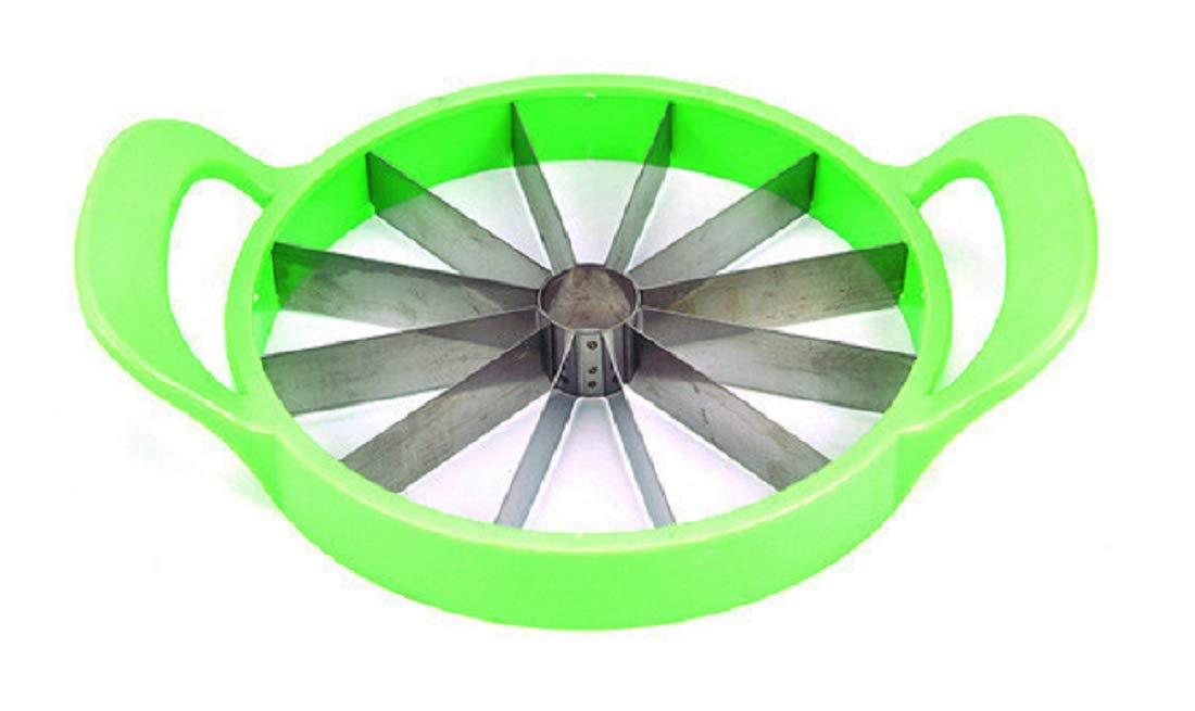 Taglia melone anguria cocomera cocomero meloni fette 12 spicchi utensili casa frutta cucina diametro 20 cm colore random accessori tagliafette acciaio