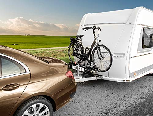 LAS 11405 Fahrradträger-Adapter, Deichsel-Fahrradträger, für Wohnwagen, 75,5 x 23 x 7 cm, Schwarz