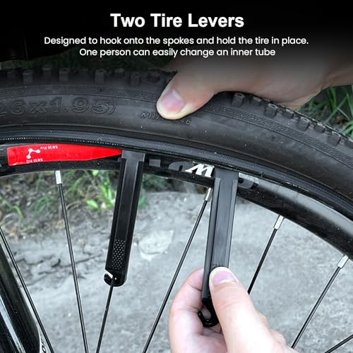 20x4 Inner Tube Compatible with E-Bikes Mountain Bikes Fat Tire Bike Tube Schrader Valve Butyl Rubber with Tire Lever,Valve Core,Remover Tool,Tire Stem Valve Caps Bicycle Inner Tube by Joozur - Image 5