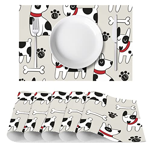 Sets de table patte de chien lavables - Éviter table abîmée et assiette qui glisse - 3