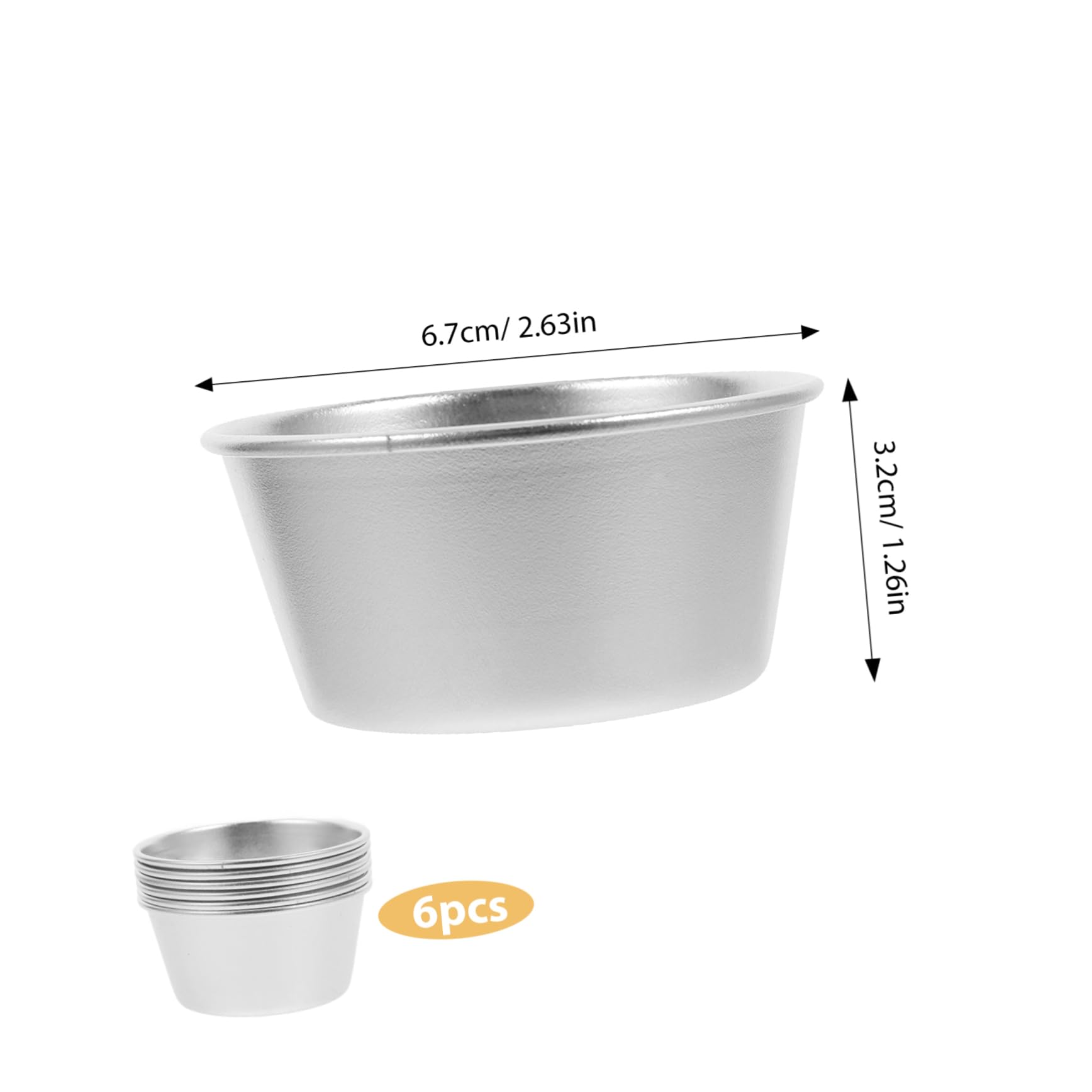 Cabilock 24stücke Teiliges Set Antihaft Carbonstahl Puddingbecher Hitzebeständige Muffinform Für Desserts Kuchen Muffins Leicht Zu Reinigen Und Wiederverwendbar
