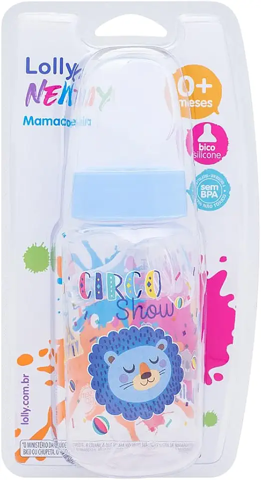 Lolly Mamadeira Tip Bico Silicone Redondo 80Ml Azul