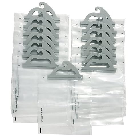 Monaco Hanging Storage Bags, 15-Pack of 10 x 12.5-inch Clear Plastic Bags for Classroom, Library, and Pharmacy Use Cover