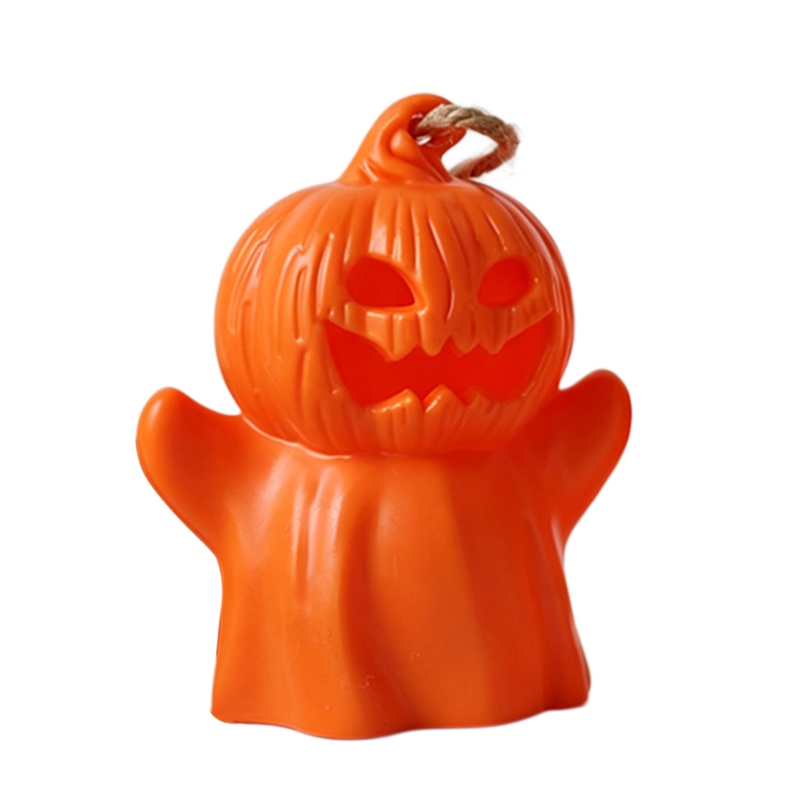 RetroNest Halloween Pumpkin Lantern Light,Battery Operated Decorative Lamp with 3D Skeleton Design,Spooky Lighted Resin Statue for Indoor Outdoor Home Porch Decor Small C