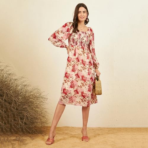 Image of Rare Women's Georgette A-Line Midi Dress