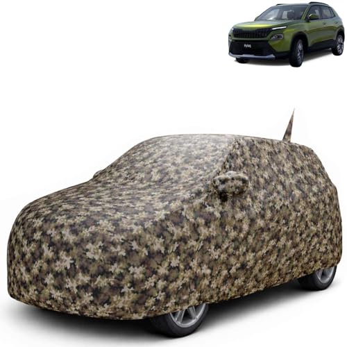 Image of KINGSWAY JungleTech 100% Waterproof Car Cover Only with Skoda Kylaq (Year 2024 Onwards - All Model) | Mirror and Antenna Pockets | Scratchproof | All Weather Car Body Cover