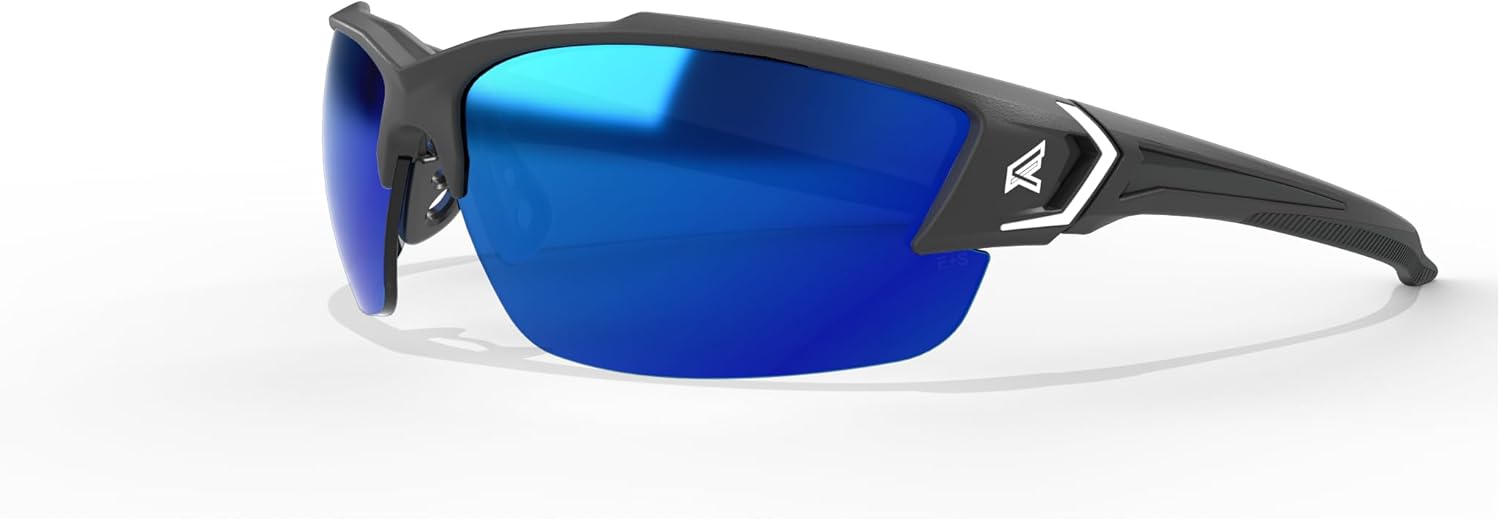 EDGE Khor G2 Z87 Safety Glasses for Men: Shatter Resistant Mens Sunglasses Polarized, Anti-Slip Flexible Frames, Nylon Lens Polarized Safety Glasses
