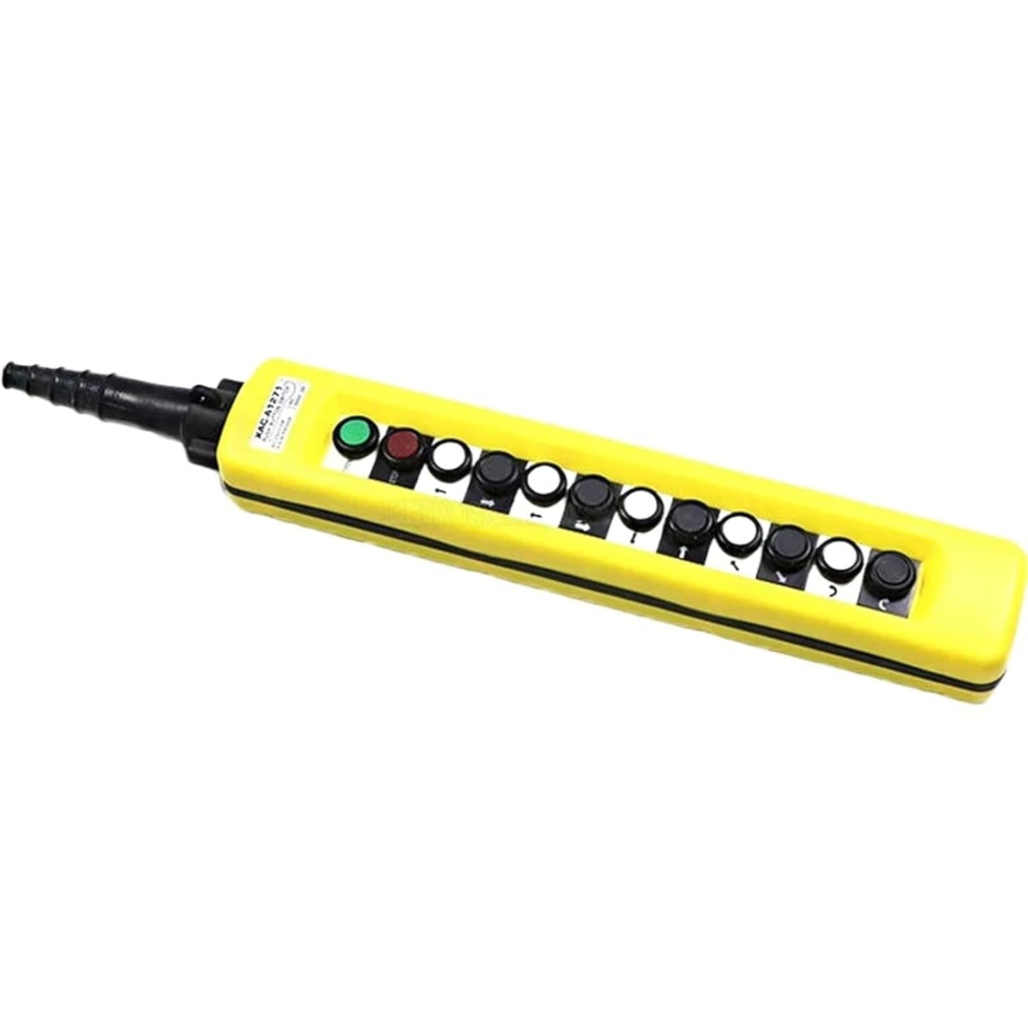 1Pcs XAC-A1271 Rain Proof Travel Crane Lifting Button Control Switch Chain Hoist Controller Pendant Yellow