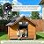 XRDZYXGS Smart Automatic Pet Door | Radar, Timer & Light Sensor Modes | Durable Aluminum, Weatherproof, Solar & USB Rechargeable | 24/7 Operation for Dogs & Cats (Black)
