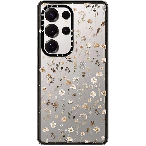CASETiFY Impact Galaxy S25 Ultra Case - Wildflower Friday - Clear Black