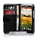Yousave Accessories HTC One X Case Black PU Leather Wallet Cover With Screen Protector