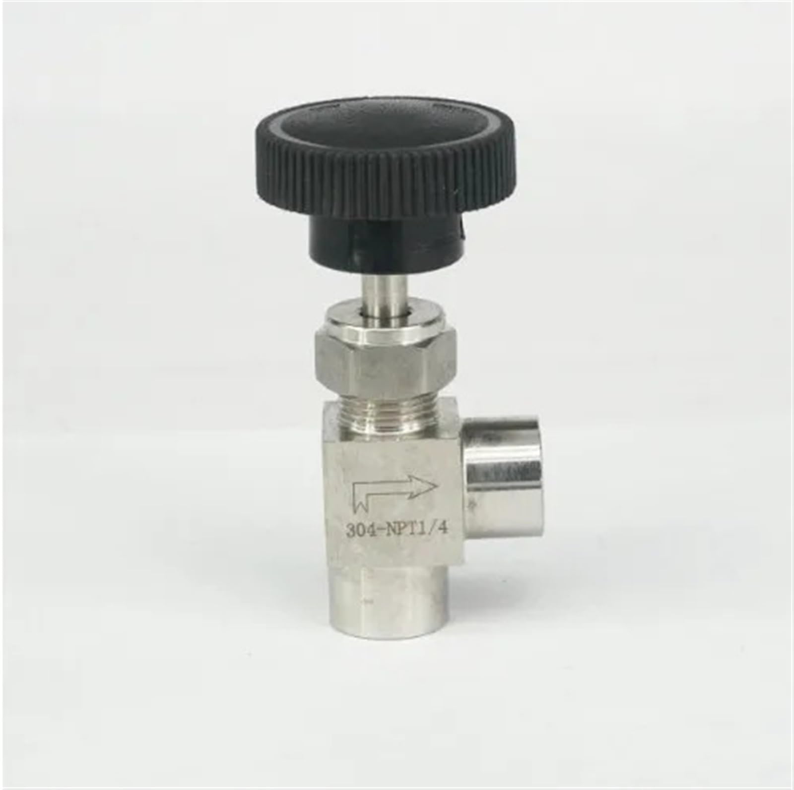 Vanne à aiguille coudée 1/4 NPT contre les fuites de pression en inox 304