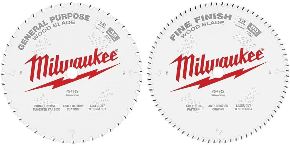 Milwaukee Accessory 48-40-1232 44-Tooth and 80-Tooth Circular Saw Blade