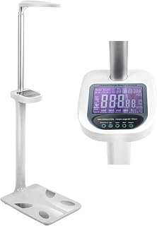 Medical Office Scale,Smart Physician Scale, Medical Scale for Weight and Height Measurement, Non-Contact Sonar Ranging All-in-One LCD Display for Measuring Weight, Height, Obesity, BMI and More