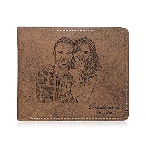 ALBERTBAND Personalized Photo Wallets-Custom Picture Wallet Leather for Men Boyfriend Dads Valentine's Day Gift (Type 5)