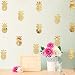 AmazingWall 5x8.5cm/2x3.3 Mirror Fruit Pineapple Wall Sticker Living Room Bedroom Kids' Room Nursery Decor Home Decorations Removeable 12PCS/Set,Gold